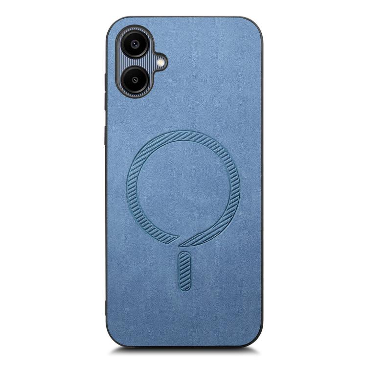For Samsung Galaxy A06 4G Solid Color Retro Magsafe PU Back Cover Phone Case