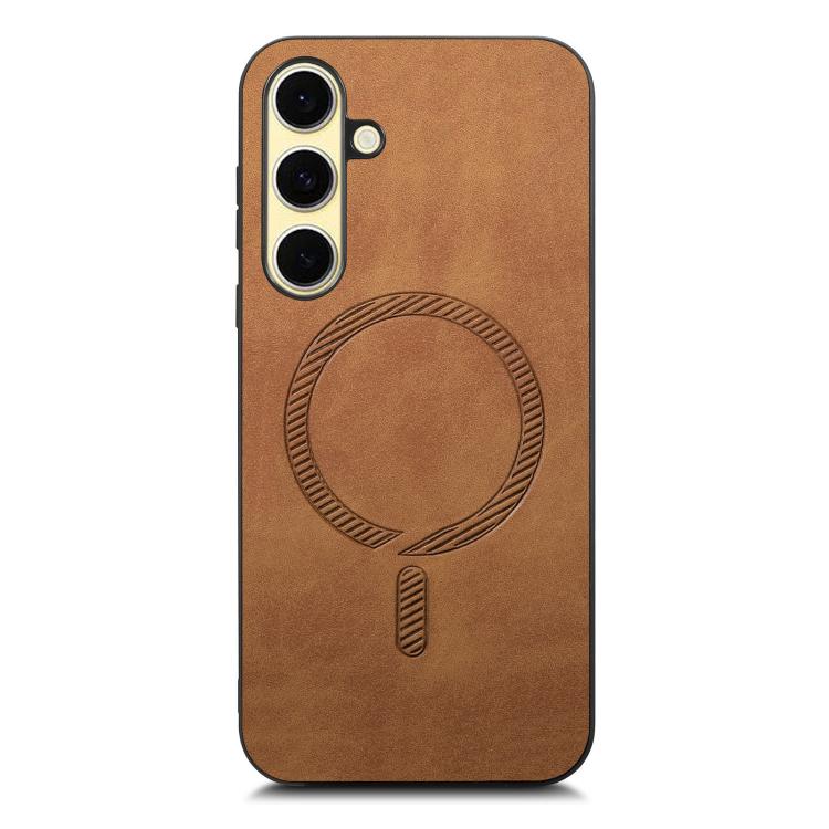 For Samsung Galaxy A56 5G Solid Color Retro Magsafe PU Back Cover Phone Case