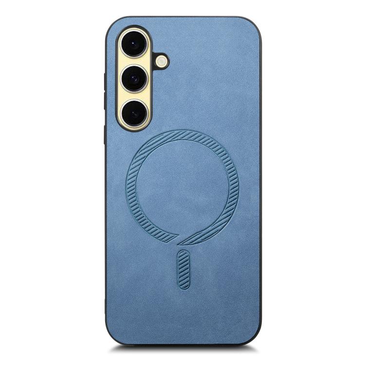 For Samsung Galaxy A56 5G Solid Color Retro Magsafe PU Back Cover Phone Case
