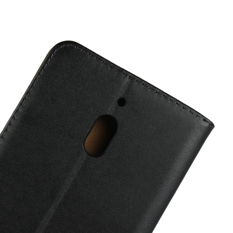 Leather Horizontal Flip Holster for Nokia 2.1 , with Magnetic Clasp and Bracket and Card Slot and Wallet(Black)