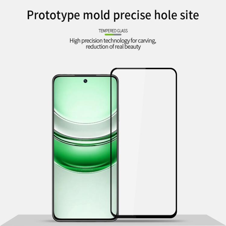 For Realme 14x / V60 Pro / C75 PINWUYO 9H 2.5D Full Screen Tempered Glass Film - Black