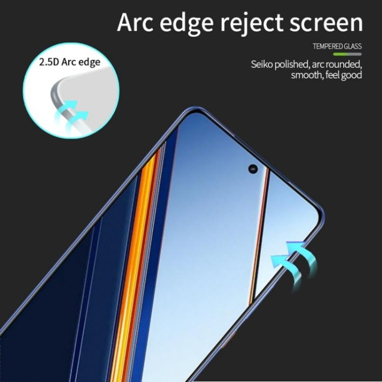 For Realme Neo7 SE PINWUYO 9H 2.5D Full Screen Tempered Glass Film - Black