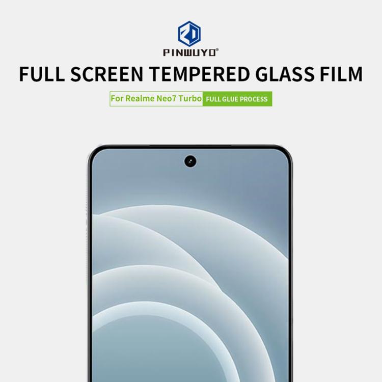 For Realme Neo7 Turbo PINWUYO 9H 2.5D Full Screen Tempered Glass Film - Black