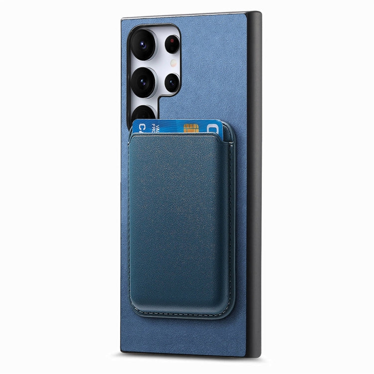 For Samsung Galaxy S25 Ultra 5G Retro Magsafe Card Bag PU Back Cover Phone Case