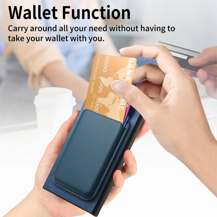 For Samsung Galaxy S25 Ultra 5G Retro Magsafe Card Bag PU Back Cover Phone Case