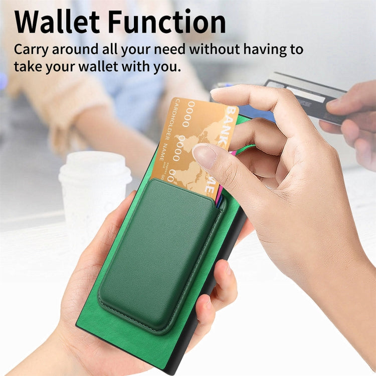 For Samsung Galaxy S25 Ultra 5G Retro Magsafe Card Bag PU Back Cover Phone Case