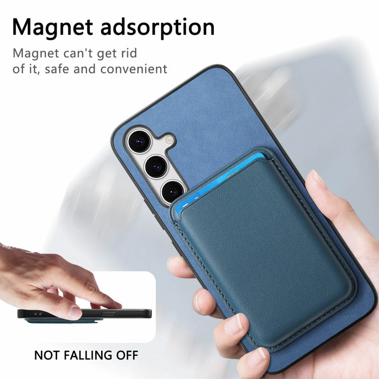 For Samsung Galaxy S24 FE 5G Retro Magsafe Card Bag PU Back Cover Phone Case