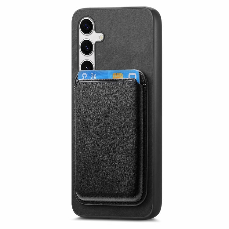 For Samsung Galaxy S24 FE 5G Retro Magsafe Card Bag PU Back Cover Phone Case