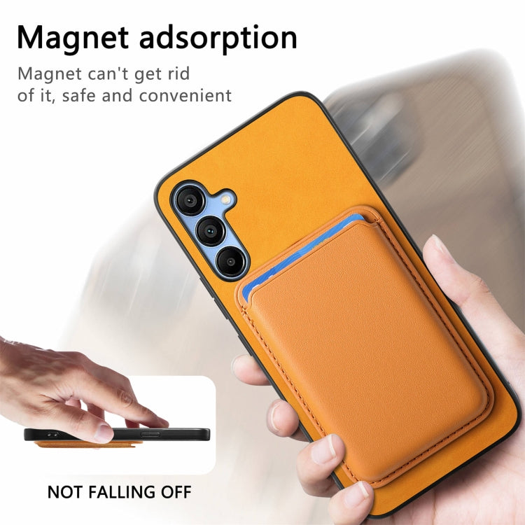 For Samsung Galaxy A16 Retro Magsafe Card Bag PU Back Cover Phone Case