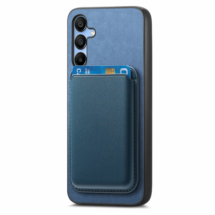 For Samsung Galaxy A16 Retro Magsafe Card Bag PU Back Cover Phone Case