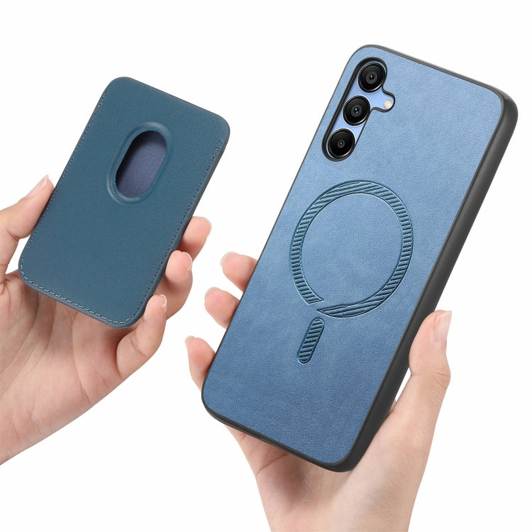 For Samsung Galaxy A16 Retro Magsafe Card Bag PU Back Cover Phone Case