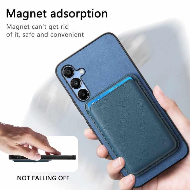 For Samsung Galaxy A16 Retro Magsafe Card Bag PU Back Cover Phone Case