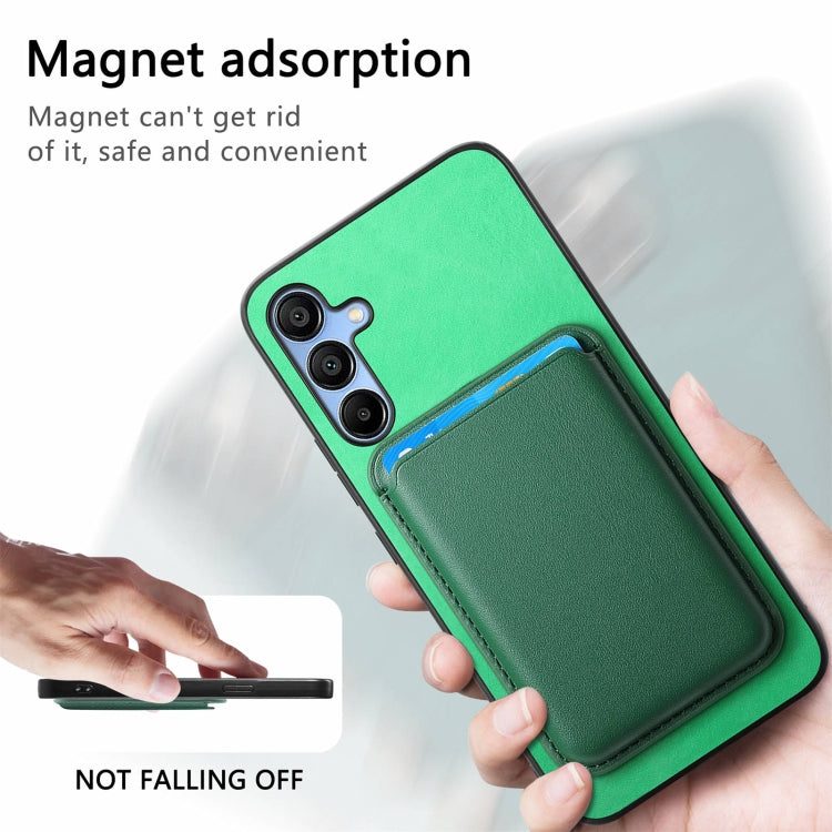 For Samsung Galaxy A16 Retro Magsafe Card Bag PU Back Cover Phone Case