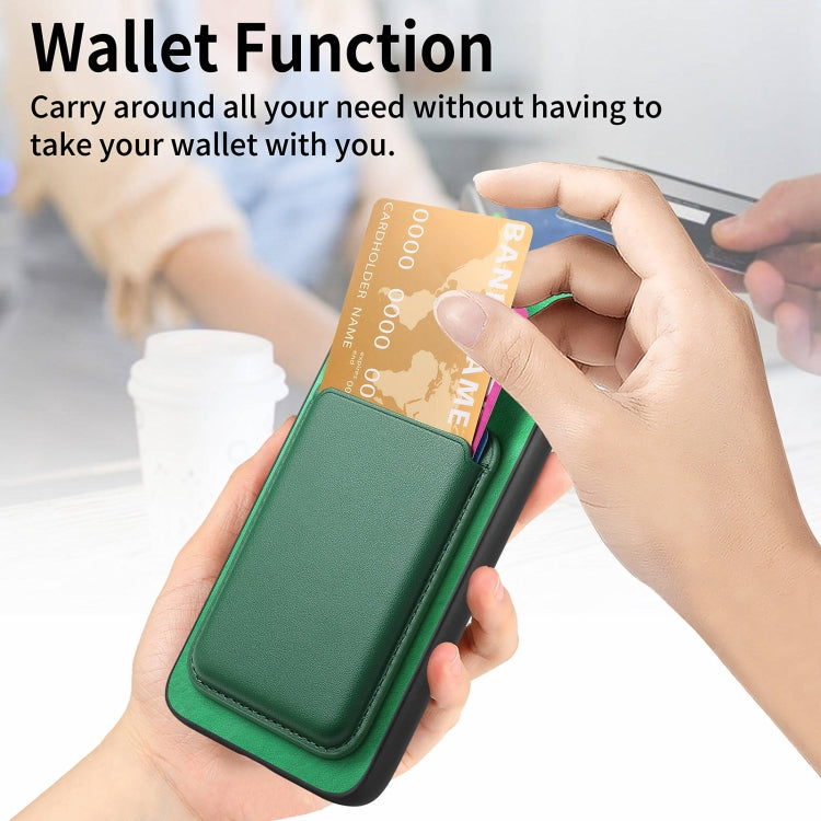 For Samsung Galaxy A16 Retro Magsafe Card Bag PU Back Cover Phone Case