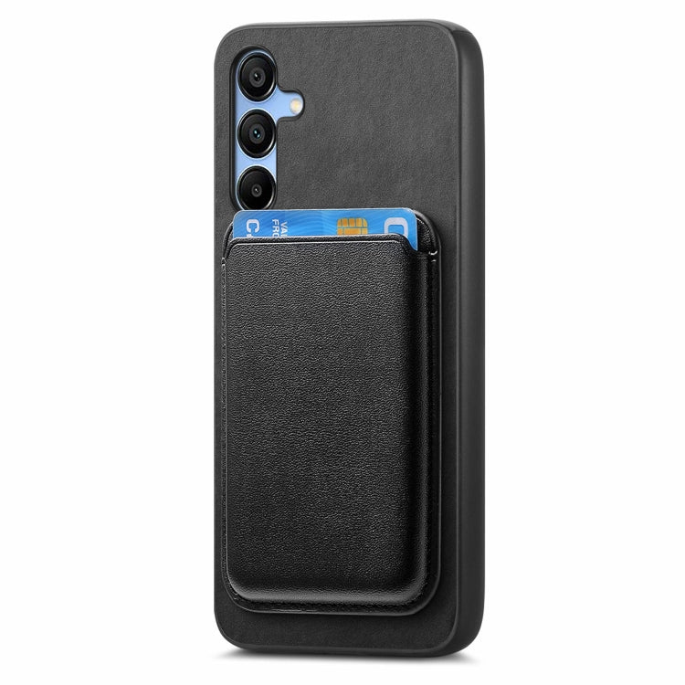 For Samsung Galaxy A16 Retro Magsafe Card Bag PU Back Cover Phone Case