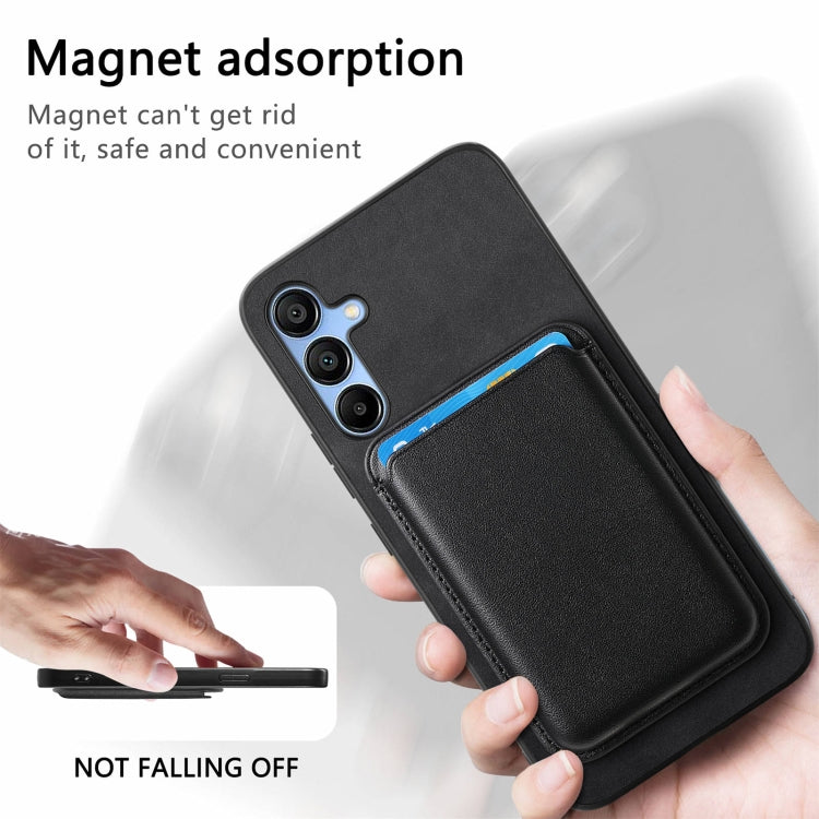 For Samsung Galaxy A16 Retro Magsafe Card Bag PU Back Cover Phone Case