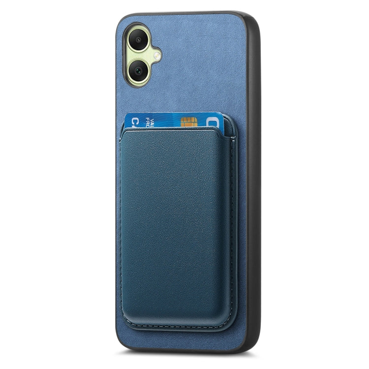 For Samsung Galaxy A06 4G Retro Magsafe Card Bag PU Back Cover Phone Case