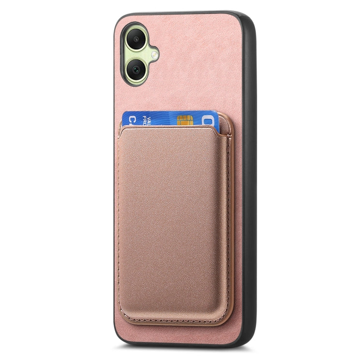 For Samsung Galaxy A06 4G Retro Magsafe Card Bag PU Back Cover Phone Case