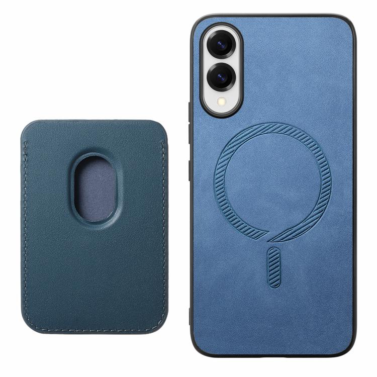 For Samsung Galaxy S25 Edge 5G Retro Magsafe Card Bag PU Back Cover Phone Case