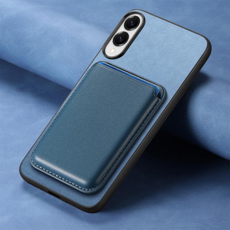 For Samsung Galaxy S25 Edge 5G Retro Magsafe Card Bag PU Back Cover Phone Case