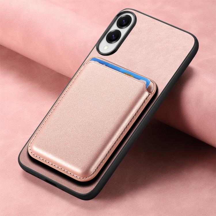 For Samsung Galaxy S25 Edge 5G Retro Magsafe Card Bag PU Back Cover Phone Case