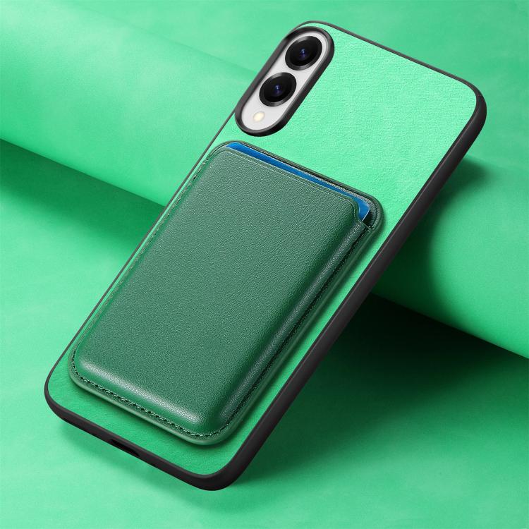 For Samsung Galaxy S25 Edge 5G Retro Magsafe Card Bag PU Back Cover Phone Case
