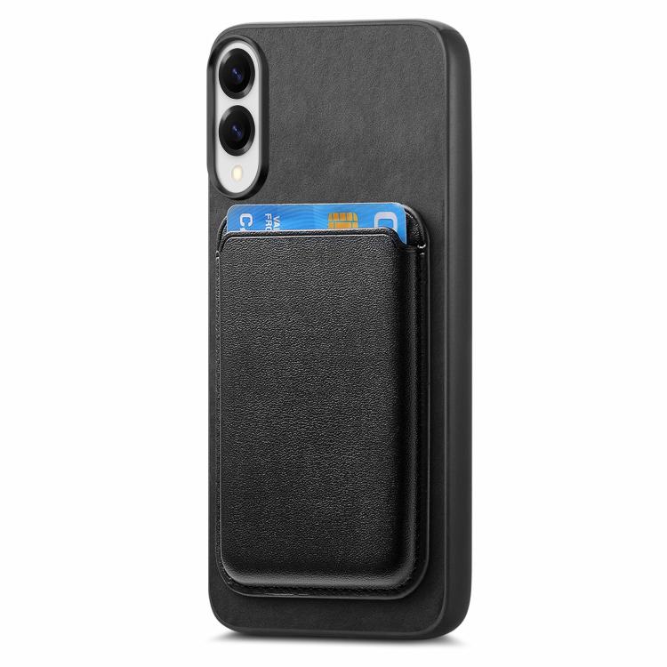 For Samsung Galaxy S25 Edge 5G Retro Magsafe Card Bag PU Back Cover Phone Case