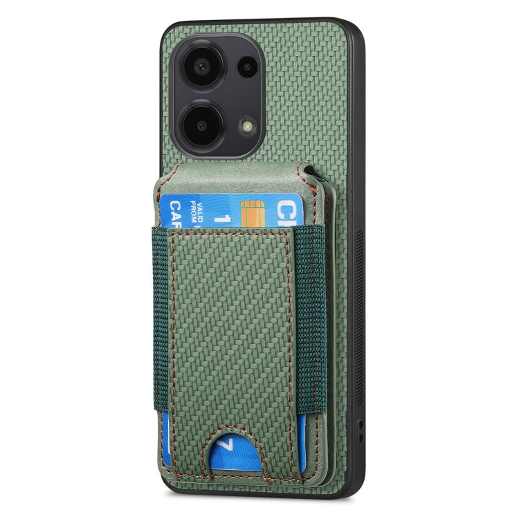 For Xiaomi 14 Carbon Fiber Vertical Flip Wallet Stand Phone Case