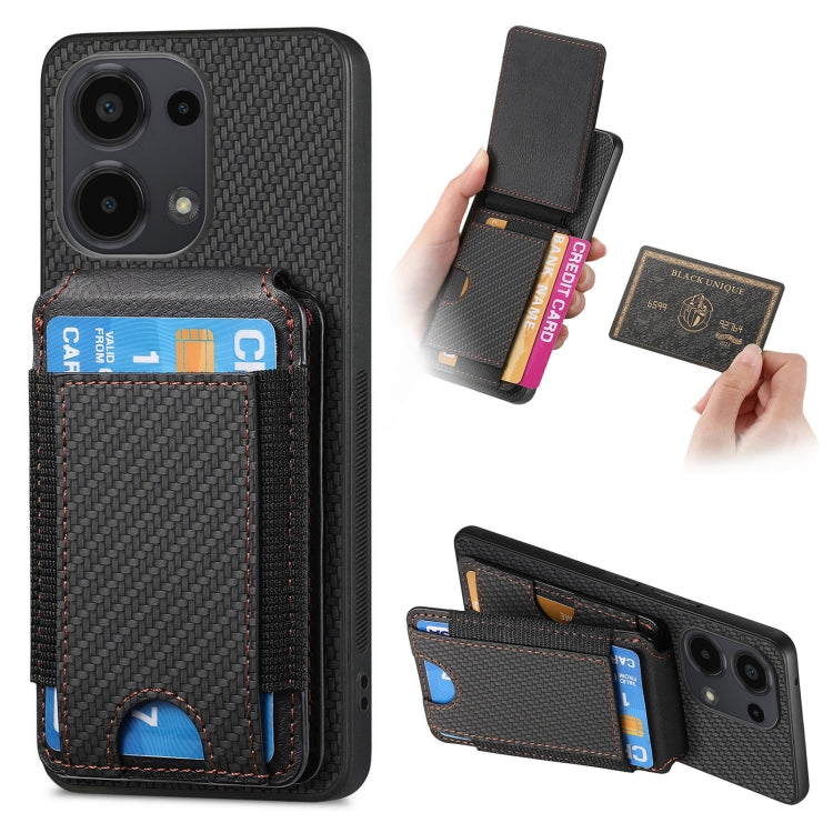 For Xiaomi Civi 2 Carbon Fiber Vertical Flip Wallet Stand Phone Case