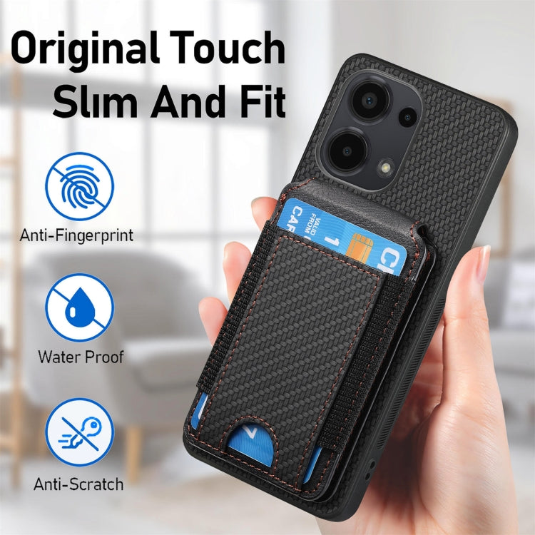 For Xiaomi Civi 2 Carbon Fiber Vertical Flip Wallet Stand Phone Case