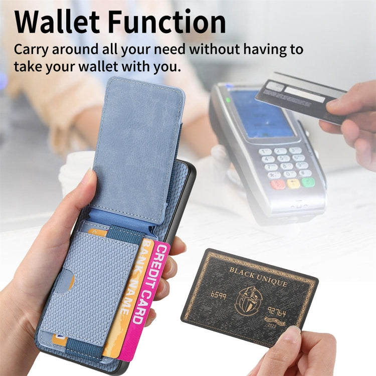 For Xiaomi 12 Carbon Fiber Vertical Flip Wallet Stand Phone Case