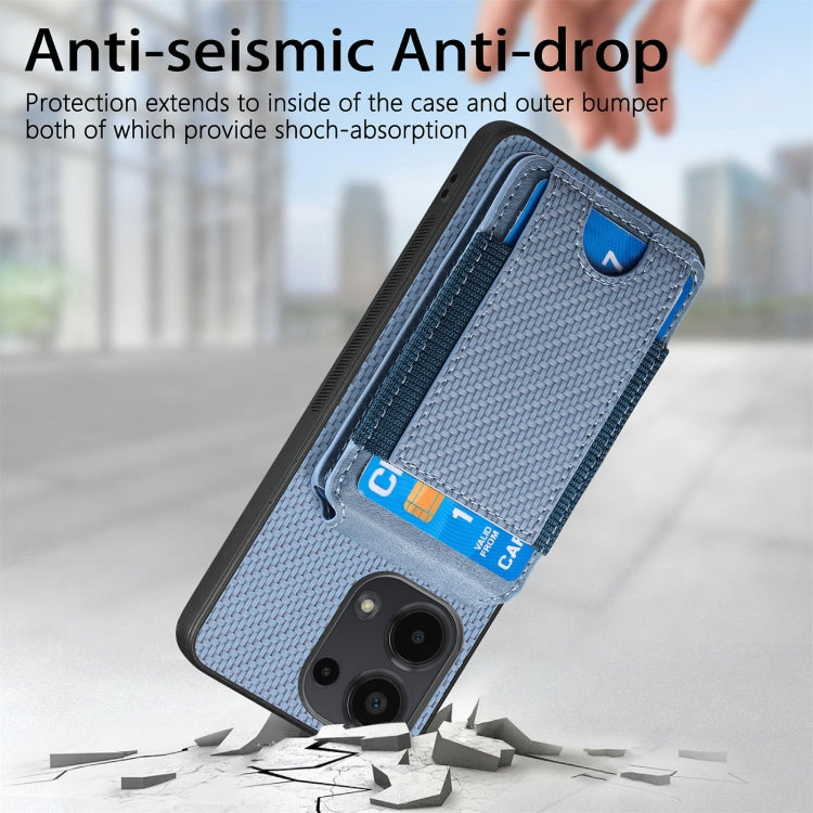 For Xiaomi Redmi Note 10 5G Carbon Fiber Vertical Flip Wallet Stand Phone Case