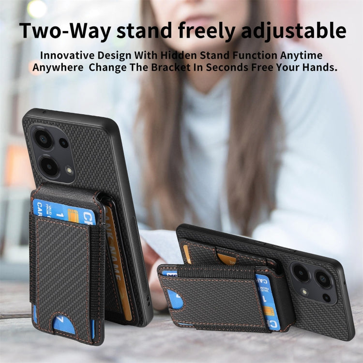 For Xiaomi Mi 11 Carbon Fiber Vertical Flip Wallet Stand Phone Case