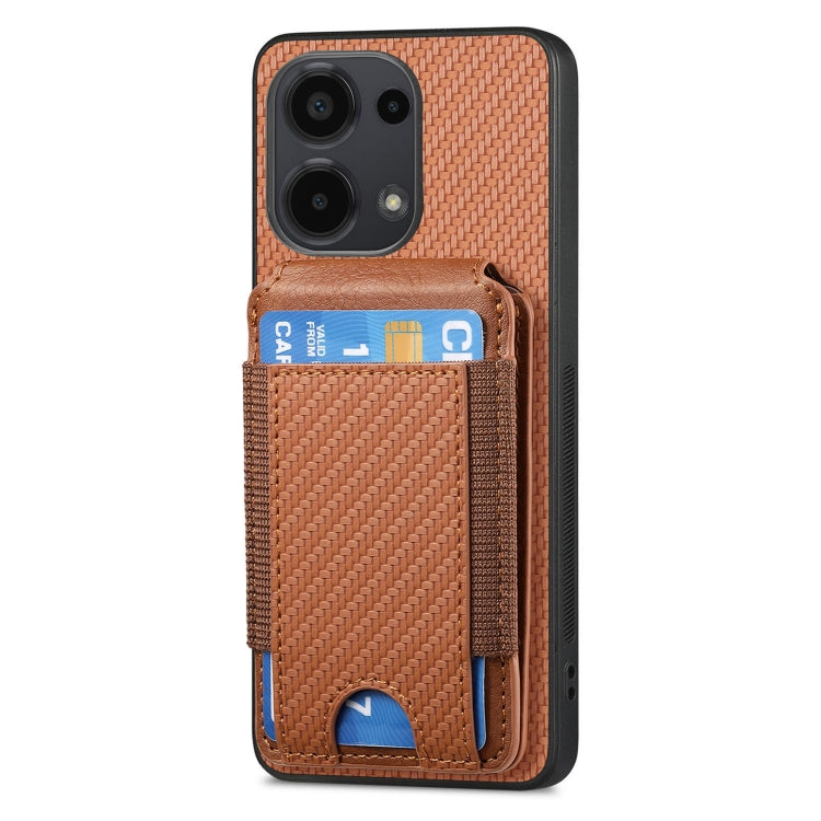 For Xiaomi Redmi 9A Carbon Fiber Vertical Flip Wallet Stand Phone Case