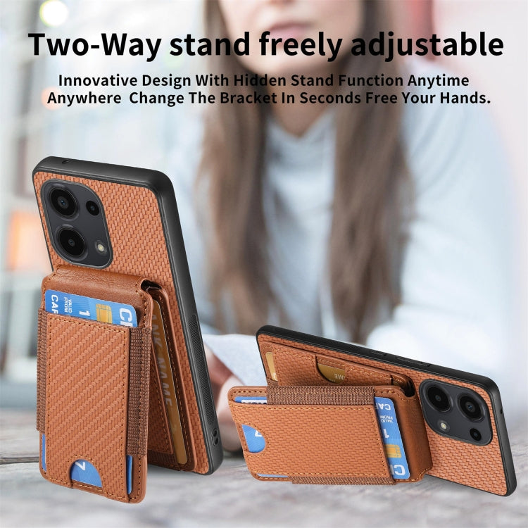 For Xiaomi Redmi 9C Carbon Fiber Vertical Flip Wallet Stand Phone Case