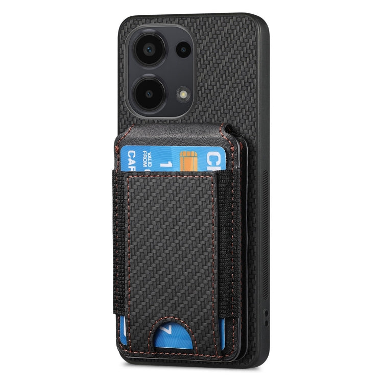 For Xiaomi Mi 11T / 11T Pro Carbon Fiber Vertical Flip Wallet Stand Phone Case