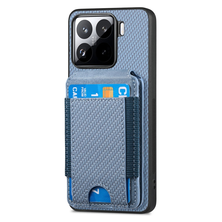 For Xiaomi 15 Carbon Fiber Vertical Flip Wallet Stand Phone Case