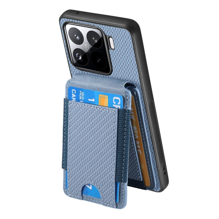 For Xiaomi 15 Carbon Fiber Vertical Flip Wallet Stand Phone Case