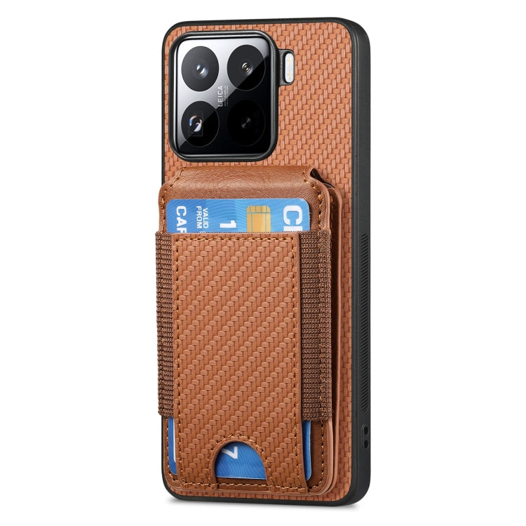For Xiaomi 15 Carbon Fiber Vertical Flip Wallet Stand Phone Case