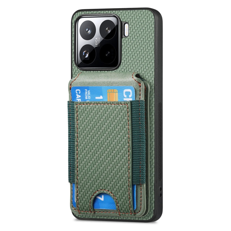 For Xiaomi 15 Carbon Fiber Vertical Flip Wallet Stand Phone Case