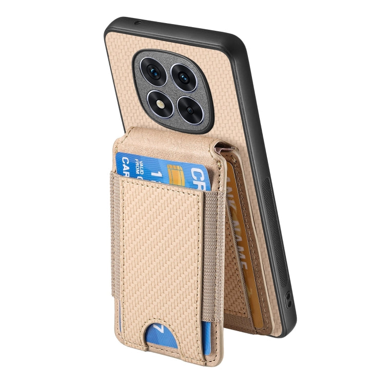 For Xiaomi Redmi Note 14 Pro 5G Carbon Fiber Vertical Flip Wallet Stand Phone Case
