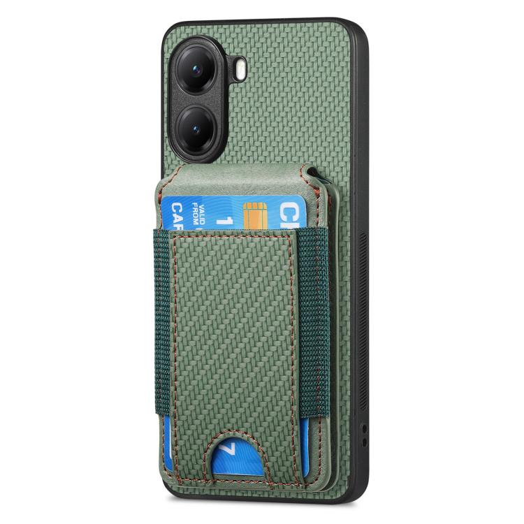 For Redmi Turbo 4 Carbon Fiber Vertical Flip Wallet Stand Phone Case