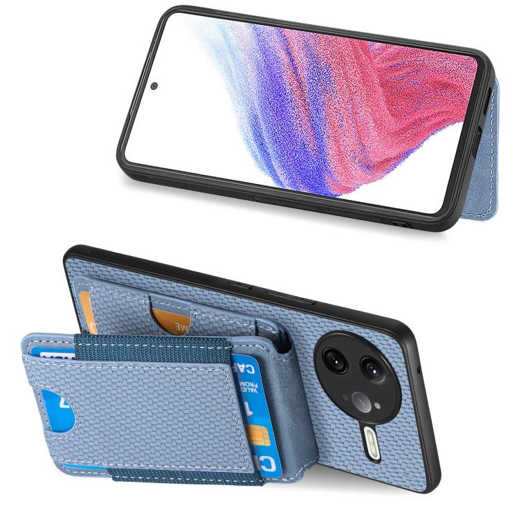 For Redmi K80 Pro / Poco F7 Ultra Carbon Fiber Vertical Flip Wallet Stand Phone Case