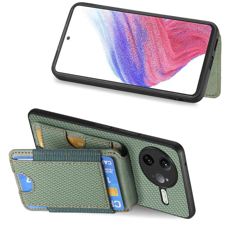 For Redmi K80 Pro / Poco F7 Ultra Carbon Fiber Vertical Flip Wallet Stand Phone Case