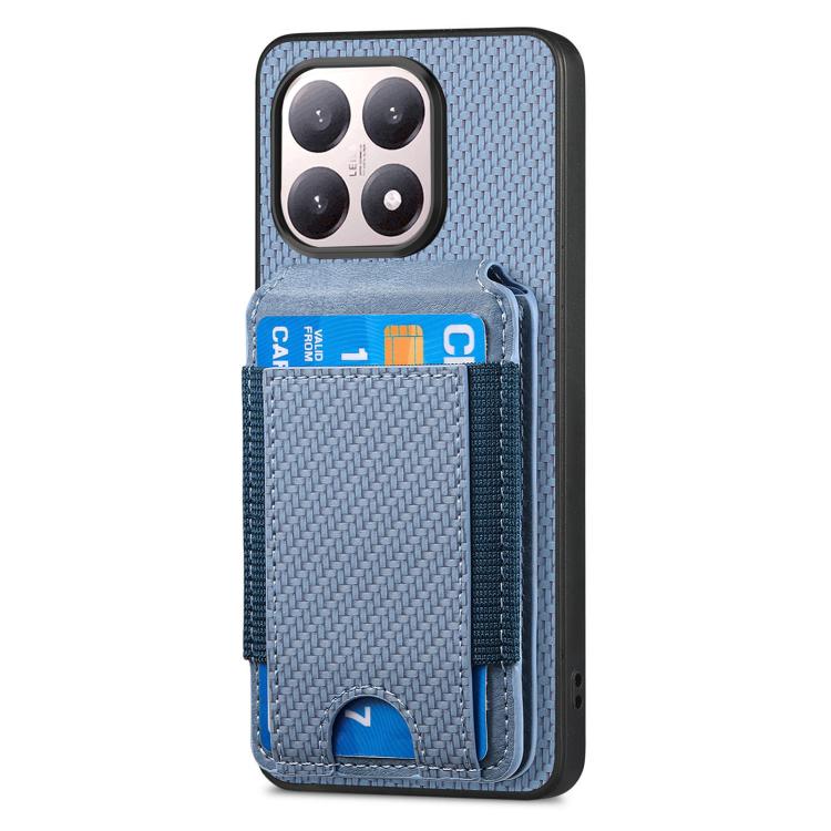 For Xiaomi 15T Carbon Fiber Vertical Flip Wallet Stand Phone Case