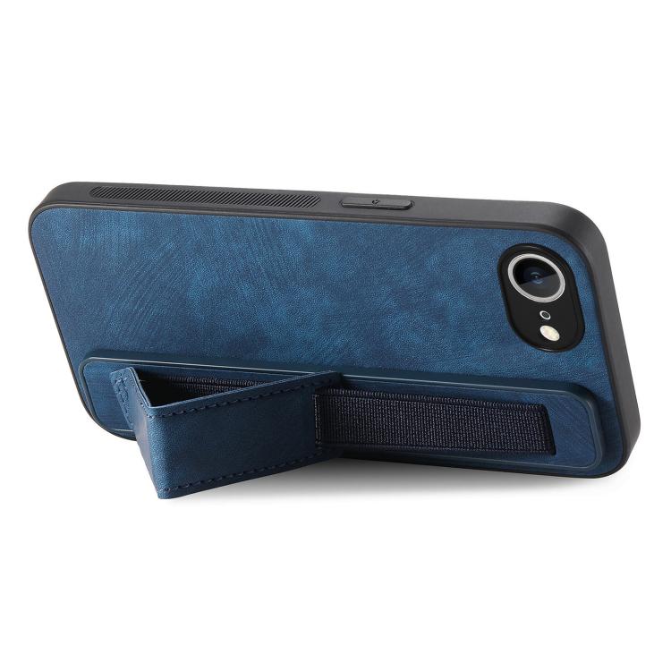 For iPhone 17e / 16e Retro Wristband Holder Leather Back Phone Case