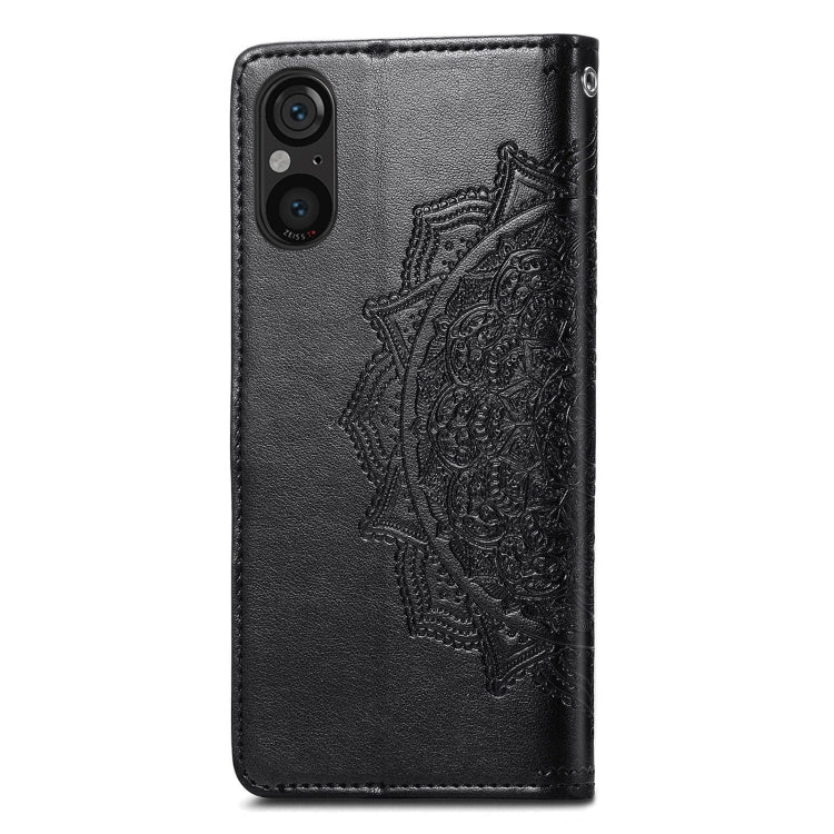 For Sony Xperia 5 V Mandala Flower Embossed Leather Phone Case