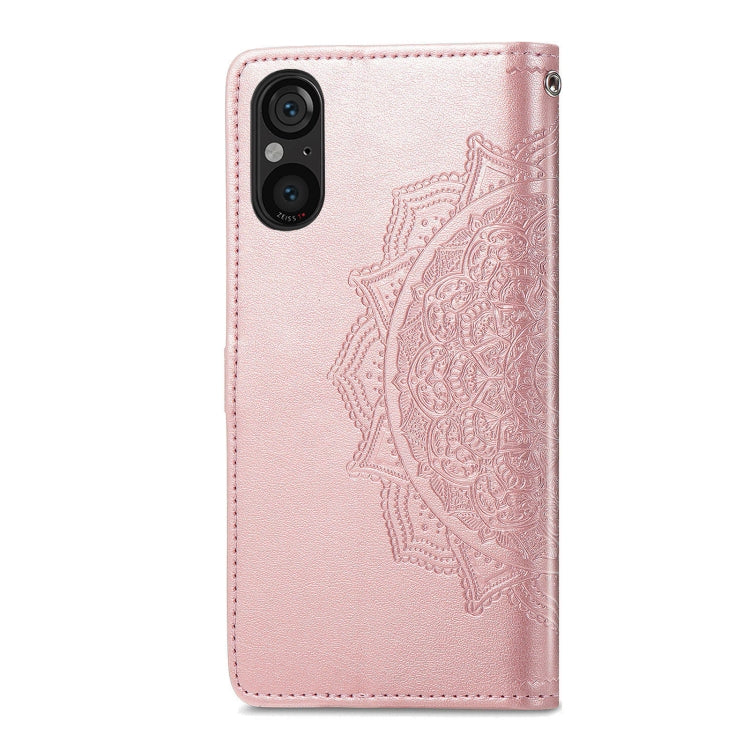 For Sony Xperia 5 V Mandala Flower Embossed Leather Phone Case