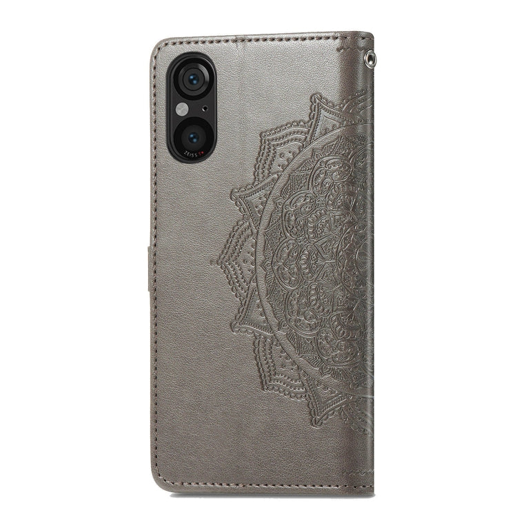 For Sony Xperia 5 V Mandala Flower Embossed Leather Phone Case