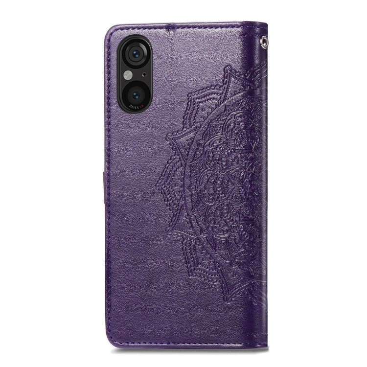 For Sony Xperia 5 V Mandala Flower Embossed Leather Phone Case